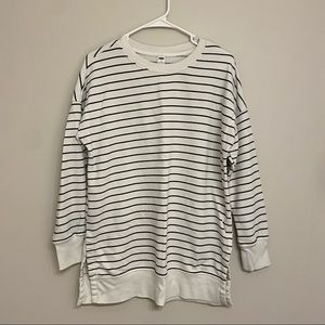 LIKE NEW Old Navy Long Oversized Striped Sweatshirt Tunic